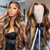 Straight Hair 4/27 Highlight Wear Go Glueless Wig 8X5  Lace Wig Preplucked with Natural Hairline