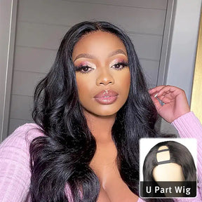 Body Wave U Part Wig Human Hair Glueless Wig For Women