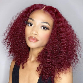 #99J/#33 Colored Bob Wig 13*4/4*4 HD Lace Human Hair Bob Wig For Women