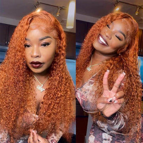 Ginger Lace Front Wigs Human Hair 13x4 HD Lace Wig with Pre-plucked Hairline