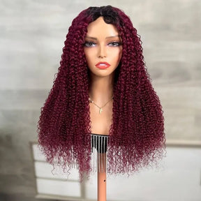 V Part Human Hair Wigs