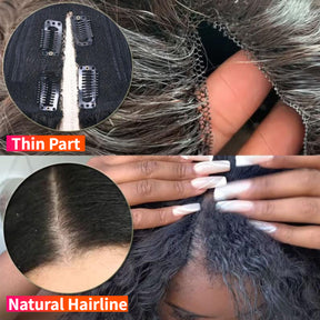 Body Wave Glueless Thin Part Wig V Part Wig Human Hair Wigs Wear And Go Wig