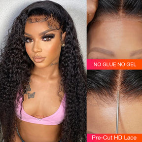 Curly Wig Wear & Go Glueless Wigs Pre Cut 5x5 HD Lace Closure Human Hair Wigs Beginner Friendly