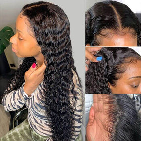13*4 HD Lace Frontal Wigs Skin Melt Transparent Human Hair Wigs