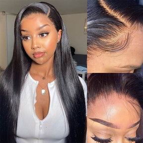 Human Hair HD Lace Front Wig Straight 13x6 13x4 5x5 NEW Clear Lace & Clean Hairline 100% Glueless Wig