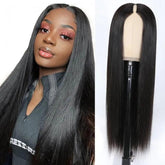Affordable Thin Straight V Part Wig Human Hair Wigs Easy Install Wig