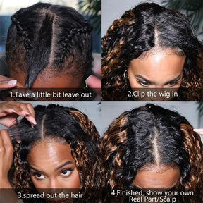 V Part Wigs Human Hair