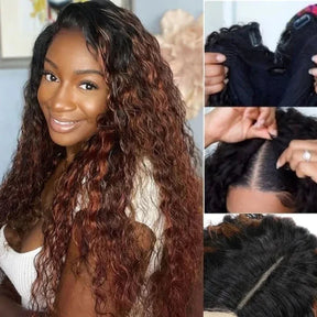 V Part Wigs Human Hair